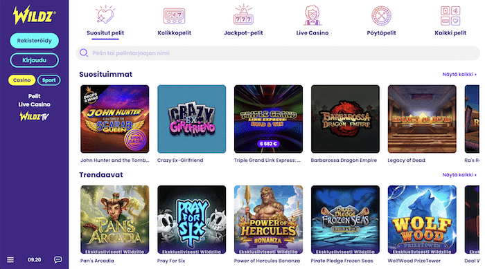 Wildz-kasinon peliaula