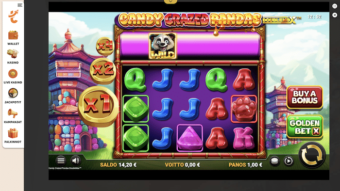 Kolikkopeli Candy Crazed Pandas