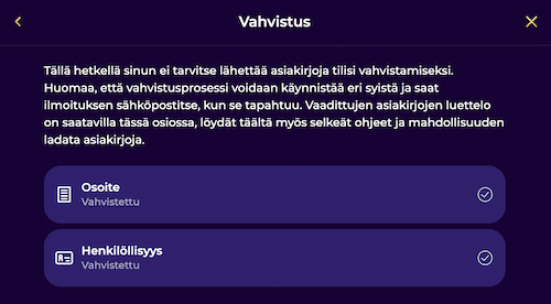 Ruhtinas-kasinon KYC