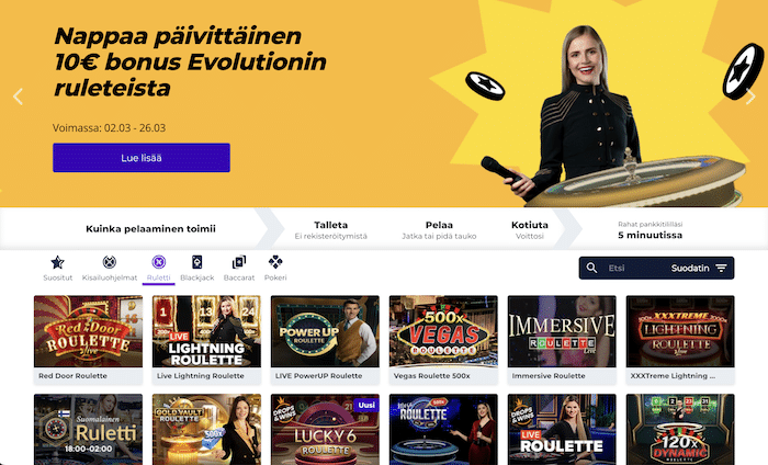Boost Casinon ruletteja ja rulettikampanja