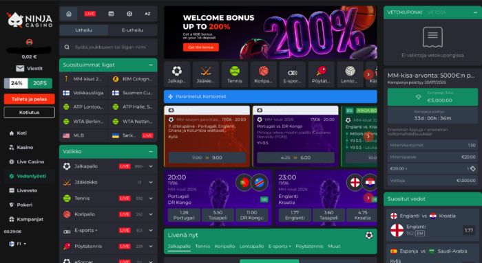ninja casino arvostelu