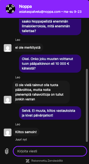 Juttelua chatissa