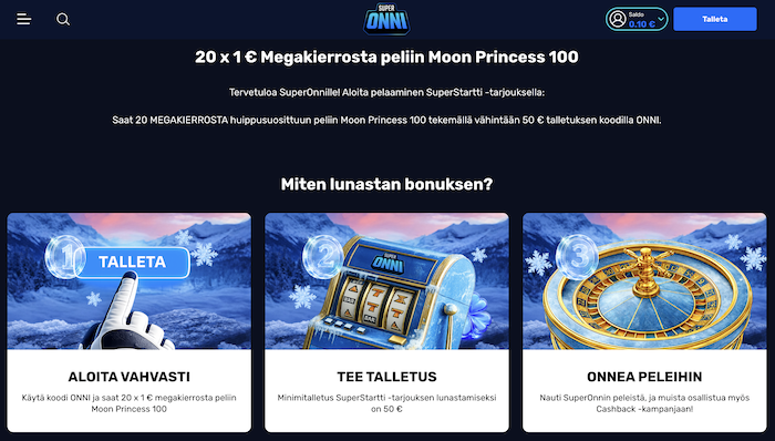 SuperOnnen tervetulobonus