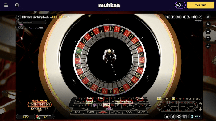 Lightning Roulette Muhkee-kasinolla