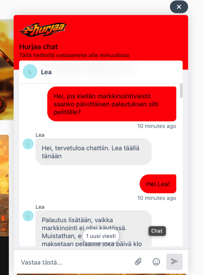 hurjaa chat