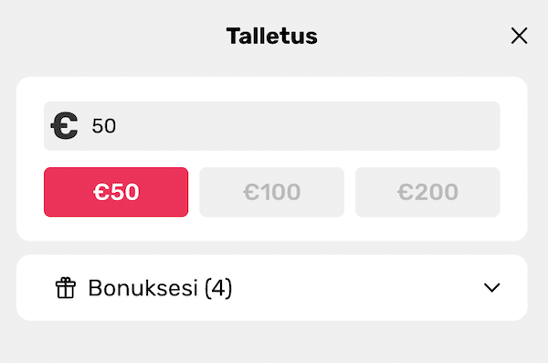 Kirpeen talletusikkuna